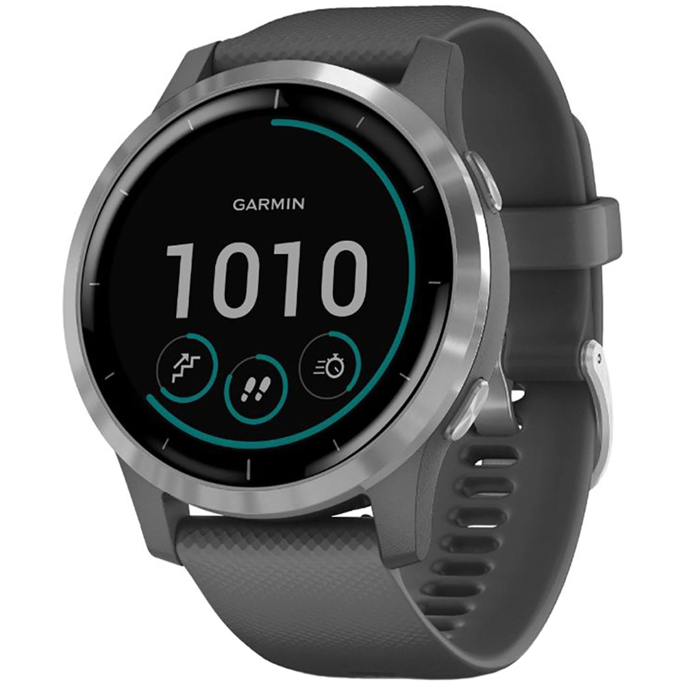 Часы Garmin Vivoactive 4 серые с серебристым безелем
